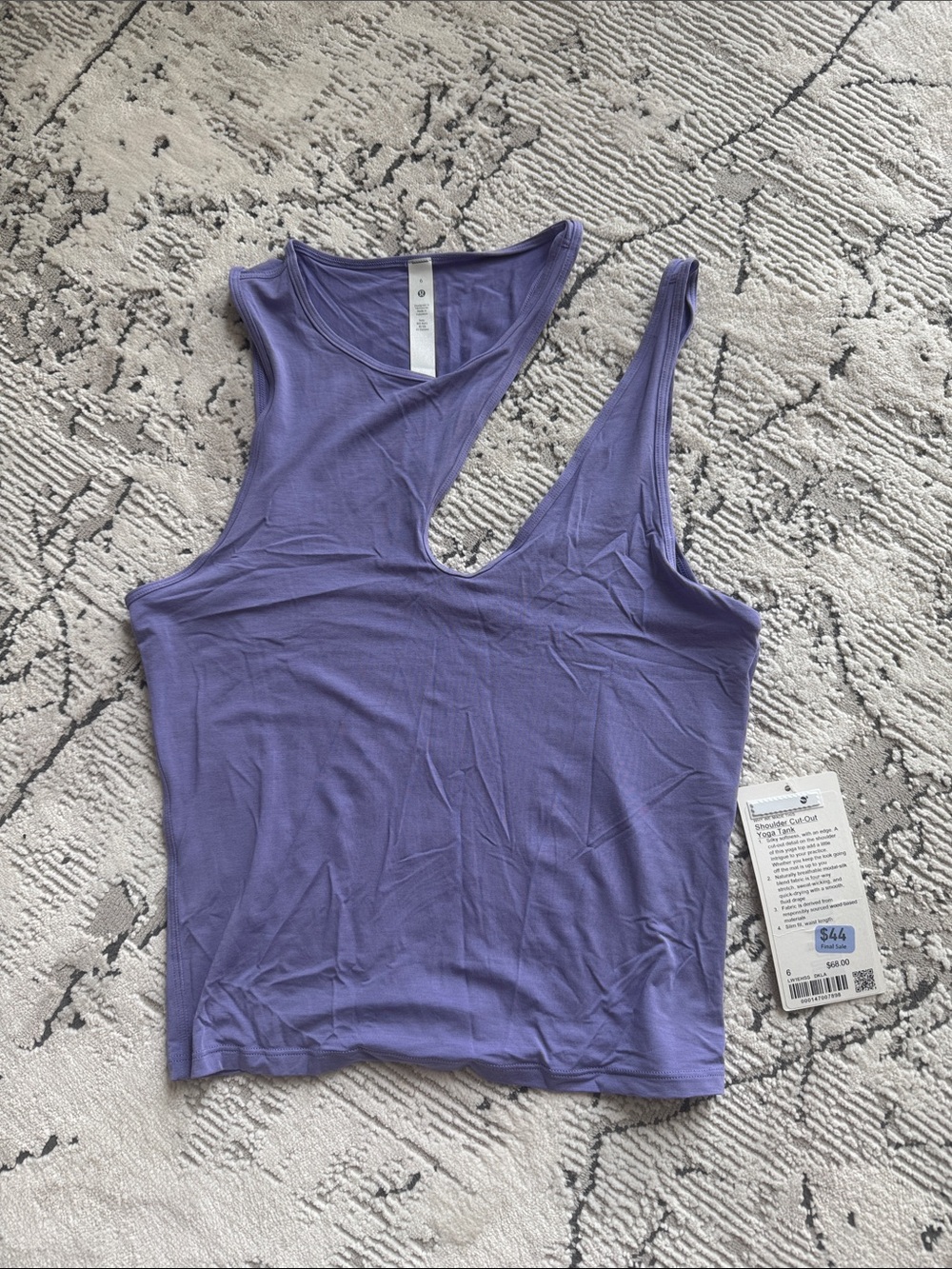 lululemon athletica Purple Asymmetrical Cutout Tank